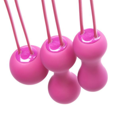Набор вагинальных шариков Je Joue - Ami Fuchsia, диаметр 3,8-3,3-2,7см, вес 54-71-100гр || Набір вагінальних кульок Je Joue - Ami Fuchsia, діаметр 3,8-3,3-2,7см, вага 54-71-100гр