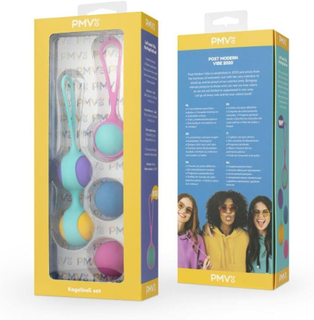Набор вагинальных шариков PMV20: Vita – Kegel Ball Set, масса 40, 50, 60 г, два держателя || Набір вагінальних кульок PMV20: Vita – Kegel Ball Set, маса 40, 50, 60 г, два тримачі