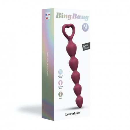 Анальная цепочка Love To Love BING BANG M - PLUM STAR || Анальний ланцюжок Love To Love BING BANG M - PLUM STAR