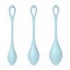 Набор йони бусин Satisfyer Yoni Power 2 Light Blue, диаметр 2-2,5-3см, вес 22-44-73гр || Набір йоні намистин Satisfyer Yoni Power 2 Light Blue, диаметр 2-2,5-3см, вес 22-44-73гр