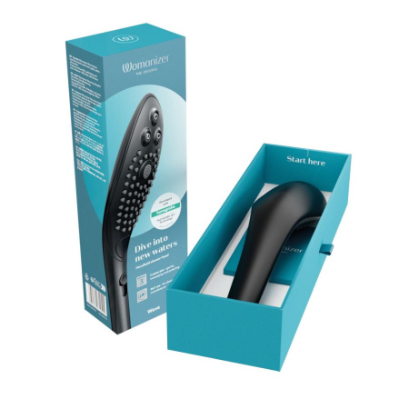 Насадка-стимулятор для душа 2в1 Womanizer Wave Black, массажер для интимных зон || Насадка-стимулятор для душу 2в1 Womanizer Wave Black, масажер для інтимних зон