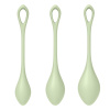 Набор йони бусин Satisfyer Yoni Power 2 Light Green, диаметр 2-2,5-3см, вес 22-44-73гр || Набір йоні намистин Satisfyer Yoni Power 2 Light Green, диаметр 2-2,5-3см, вес 22-44-73гр