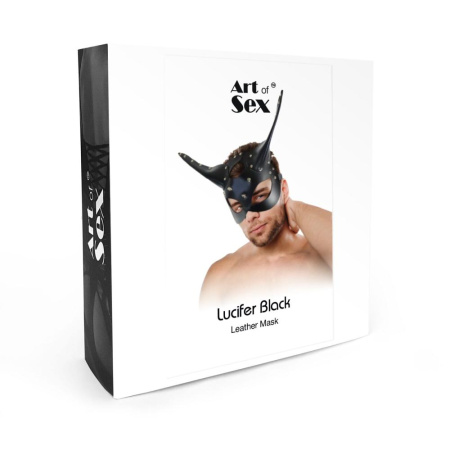 Кожаная маска Art of Sex - Lucifer Black || Шкіряна маска Art of Sex - Lucifer Black