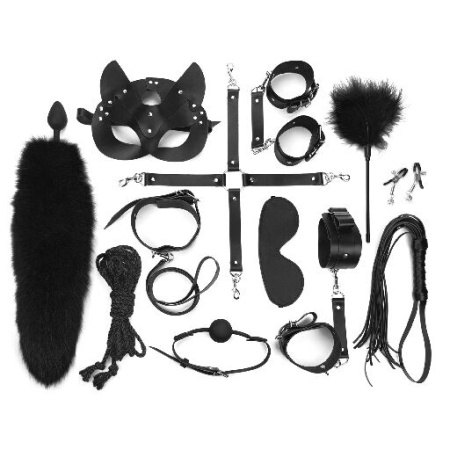 Набор BDSM Art of Sex – Maxi BDSM Set Leather, 13 предметов, черный, натуральная кожа || Набір BDSM Art Of Sex – Maxi BDSM Set Leather, 13 предметів, чорний, натуральна шкіра