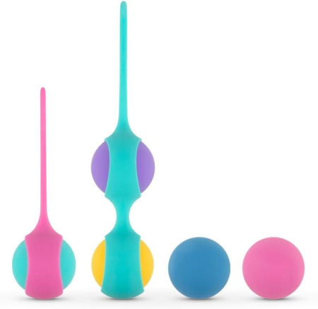 Набор вагинальных шариков PMV20: Vita – Kegel Ball Set, масса 40, 50, 60 г, два держателя || Набір вагінальних кульок PMV20: Vita – Kegel Ball Set, маса 40, 50, 60 г, два тримачі