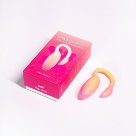 Смарт-виброяйцо Magic Motion Flamingo Max Orange 2 в 1: виброяйцо и тренажер Кегеля, 10 режимов || Смарт-віброяйце Magic Motion Flamingo Max Orange 2 в 1: віброяйце та тренажер Кегеля, 10 режимів