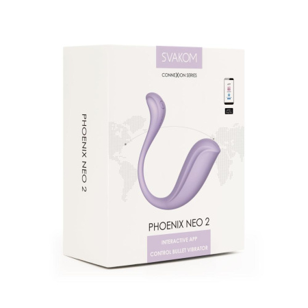 Интерактивное виброяйцо Svakom Phoenix Neo 2 Pastel Lilac, обновленная модель || Інтерактивне віброяйце Svakom Phoenix Neo 2 Pastel Lilac, оновлена модель