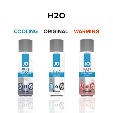 Охлаждающая смазка на водной основе JO H2O COOLING (60 мл) с ментолом, растительный глицерин || Охолоджувальна змазка на водній основі JO H2O COOLING (60 мл) з ментолом, рослинний гліцерин