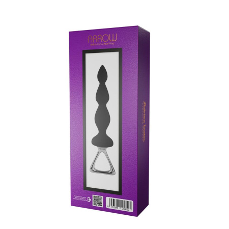 Анальная цепочка Adrien Lastic Arrow II Black || Анальний ланцюжок Adrien Lastic Arrow II Black