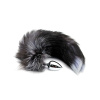 Металлическая анальная пробка Лисий хвост Alive Black And White Fox Tail M, диаметр 3,4 см || Металева анальна пробка Лисячий хвіст Alive Black And White Fox Tail M, діаметр 3,4 см