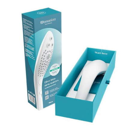 Насадка-стимулятор для душа 2в1 Womanizer Wave White, массажер для интимных зон || Насадка-стимулятор для душу 2в1 Womanizer Wave White, масажер для інтимних зон