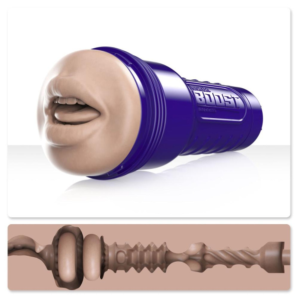 Мастурбатор-ротик Fleshlight Boost Blow Light Medium Flesh  с плавающими кольцами