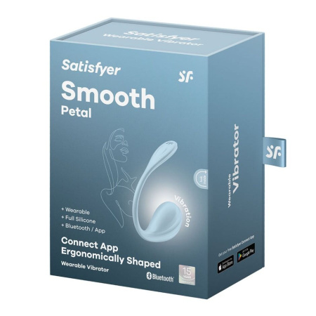 Смарт-виброяйцо Satisfyer Smooth Petal Connect App Light Blue || Смарт-віброяйце Satisfyer Smooth Petal Connect App Light Blue