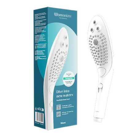 Насадка-стимулятор для душа 2в1 Womanizer Wave White, массажер для интимных зон || Насадка-стимулятор для душу 2в1 Womanizer Wave White, масажер для інтимних зон