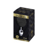 Металлическая анальная пробка Кроличий хвостик Alive Fluffy Plug S Black, диаметр 2,8 см || Металева анальна пробка Кролячий хвостик Alive Fluffy Plug S Black, діаметр 2,8 см