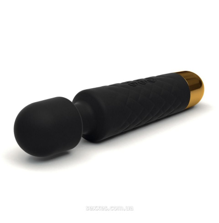 Мини-вибромассажер Dorcel Wand Wanderful Black мощный, водонепроницаемый, 18 режимов работы || Мінівібромасажер Dorcel Wand Wanderful Black потужний, водонепроникний, 18 режимів роботи