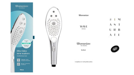 Насадка-стимулятор для душа 2в1 Womanizer Wave Chrome, массажер для интимных зон || Насадка-стимулятор для душу 2в1 Womanizer Wave Chrome, масажер для інтимних зон