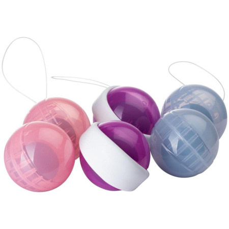 Набор вагинальных шариков LELO Beads Plus, диаметр 3,5 см, изменяемая нагрузка, 2х28, 2х37 и 2х60 г || Набір вагінальних кульок LELO Beads Plus, діаметр 3,5 см, змінне навантаження 2х28, 2х37 та 2х60 г