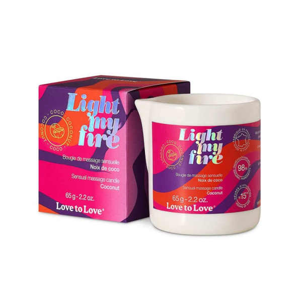Массажная свеча Love To Love LIGHT MY FIRE Coconut (65 мл)