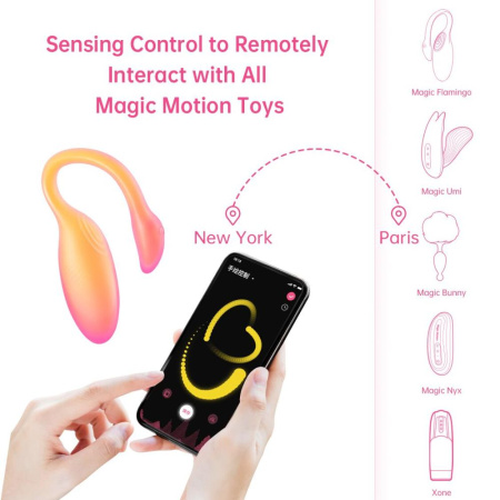 Смарт-виброяйцо Magic Motion Flamingo Max Orange 2 в 1: виброяйцо и тренажер Кегеля, 10 режимов || Смарт-віброяйце Magic Motion Flamingo Max Orange 2 в 1: віброяйце та тренажер Кегеля, 10 режимів